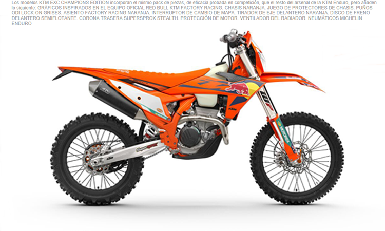 MOTO KTM 250 EXC-F CHAMPION EDITION 2025